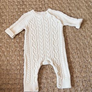 Baby Gap Cozy Cream Cable Knit Baby One Piece